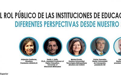 Webinar Fundación AEQUALIS: Representantes del CUECH, CUP Chile, G9 y Vertebral debatieron sobre rol público de las IES